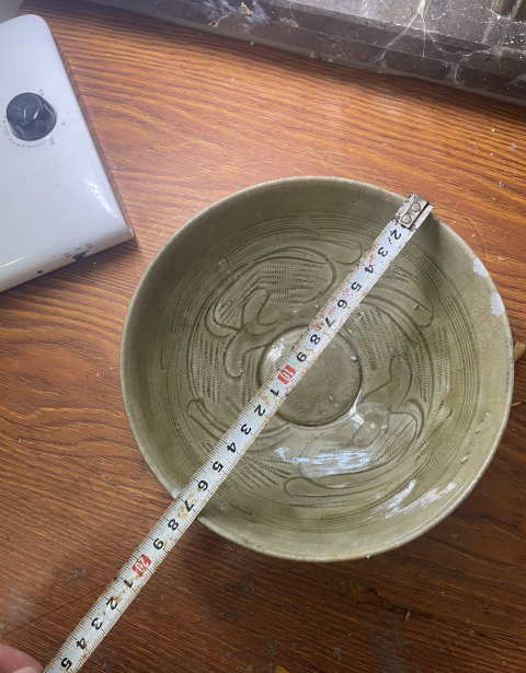 古玩陶瓷【清倉大處理】同安窯珠光青瓷刻花斗笠碗拍賣,當前價格999元