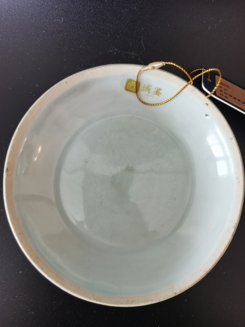 古玩陶瓷宋代?湖田窯影青釉模印花卉紋洗拍賣，當前價格5000元