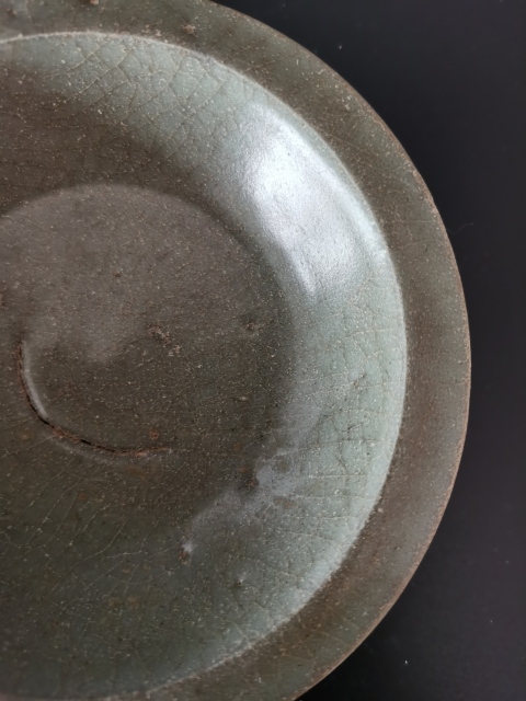 古玩陶瓷元代?龍泉窯青釉折沿洗拍賣,當前價格2400元