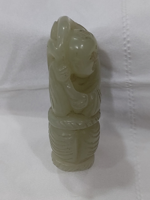 古玩雜項和田玉雕童子掛件拍賣,當前價格1088元