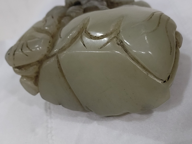 古玩雜項和田玉雕福壽童子擺件拍賣，當前價格1680元