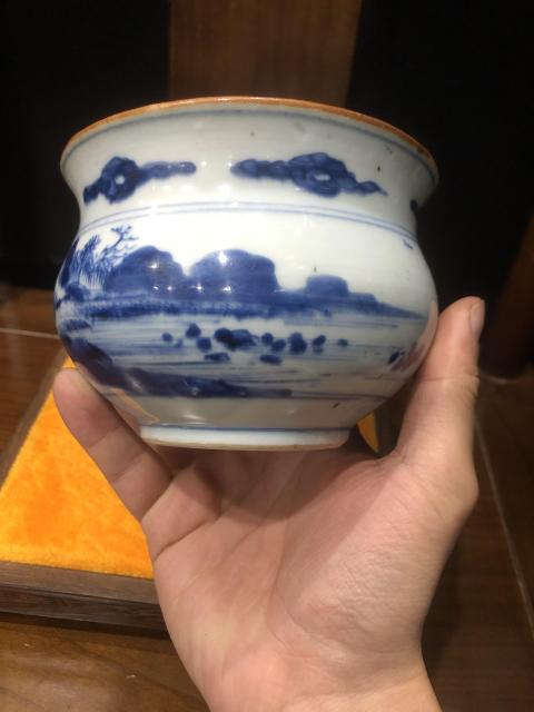 古玩陶瓷(新年放漏中)清-康熙-山水風景人物-琴爐拍賣,當前價格6880元