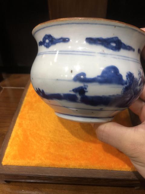 古玩陶瓷(新年放漏中)清-康熙-山水風景人物-琴爐拍賣,當前價格6880元
