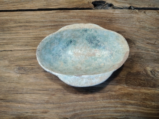 古玩陶瓷綠釉耳杯拍賣，當前價格10000元