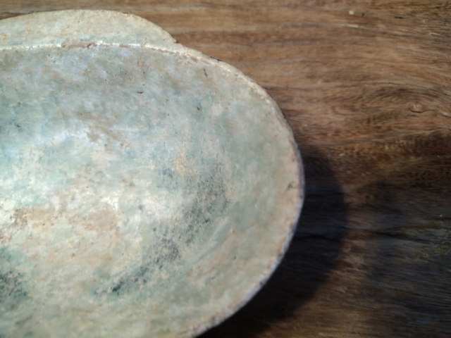 古玩陶瓷綠釉耳杯拍賣，當前價格10000元