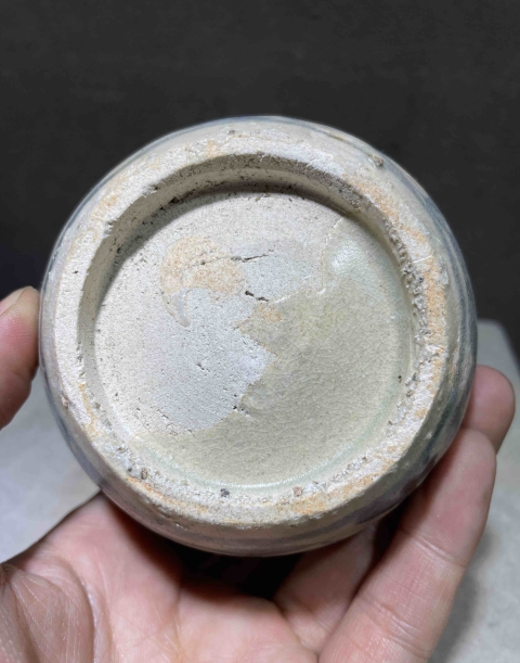 古玩陶瓷明早期青花纏枝花卉水盂拍賣，當前價格1280元