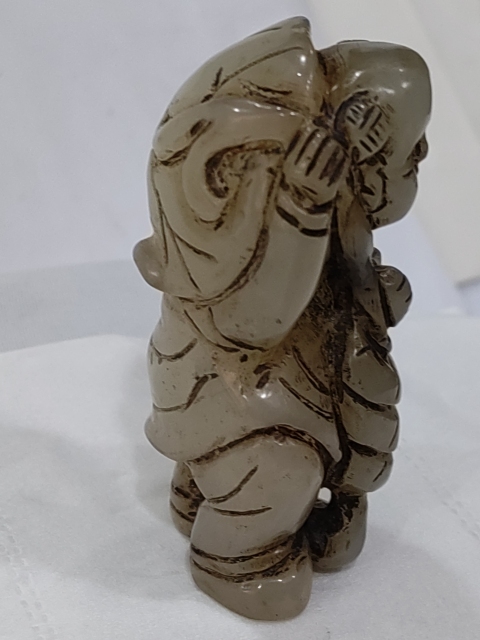 古玩雜項和田玉雕送財童子拍賣,當前價格1288元