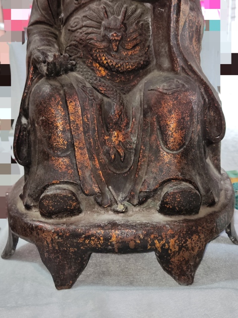 古玩雜項銅漆金財神像拍賣,當前價格12800元