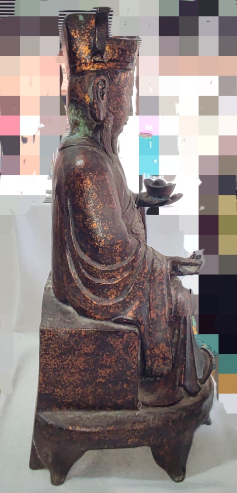 古玩雜項銅漆金財神像拍賣,當前價格12800元