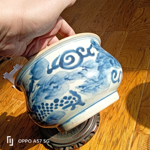 古玩陶瓷順治青花龍紋香爐拍賣，當前價格30000元
