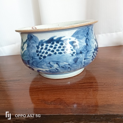 古玩陶瓷順治青花龍紋香爐拍賣，當前價格30000元