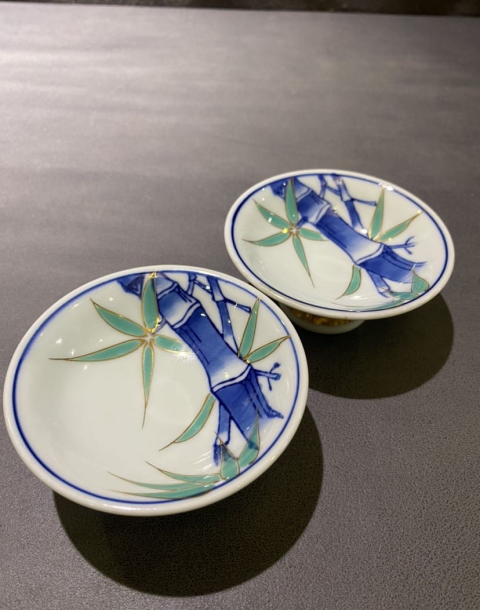 古玩陶瓷竹紋高足盤拍賣，當前價格260元