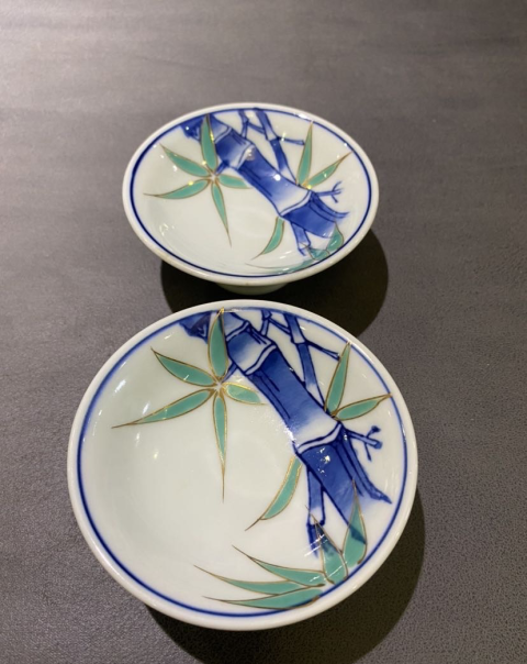 古玩陶瓷竹紋高足盤拍賣，當前價格260元