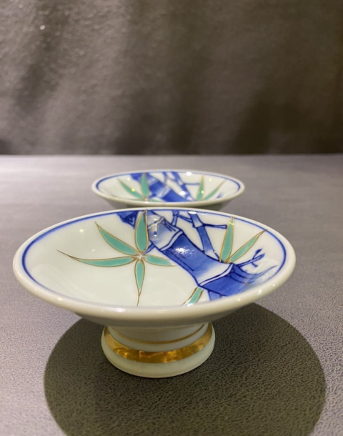 古玩陶瓷竹紋高足盤拍賣，當前價格260元