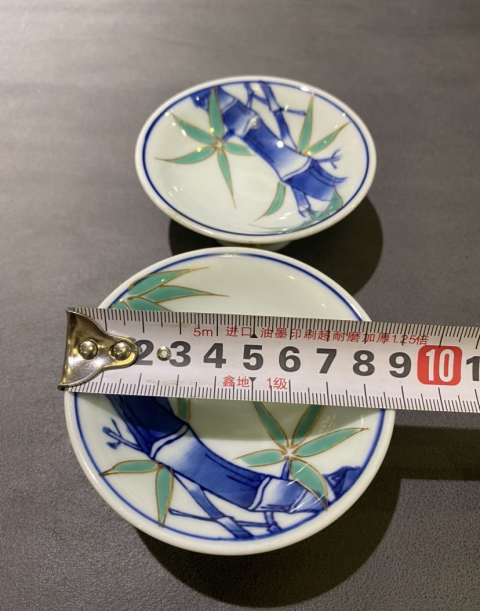 古玩陶瓷竹紋高足盤拍賣，當前價格260元