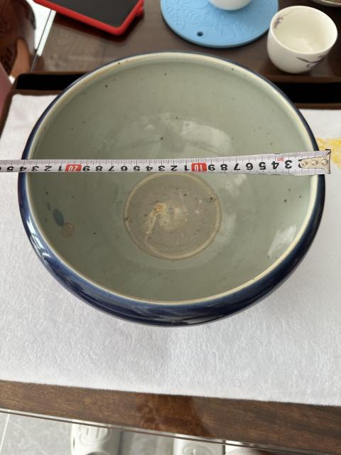 古玩陶瓷清中景德鎮窯口霽藍釉三乳足缽式香爐拍賣，當前價格3650元