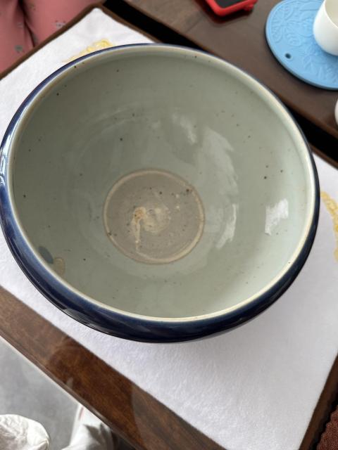 古玩陶瓷清中景德鎮窯口霽藍釉三乳足缽式香爐拍賣，當前價格3650元