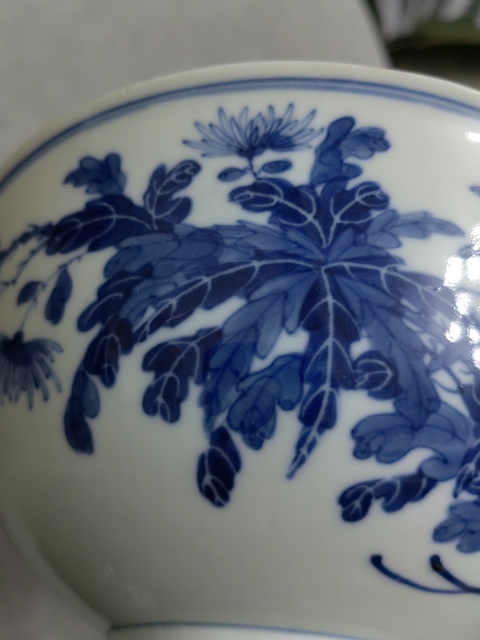 古玩陶瓷官窯-大清光緒年制 青花花卉紋大碗拍賣,當前價格28000元