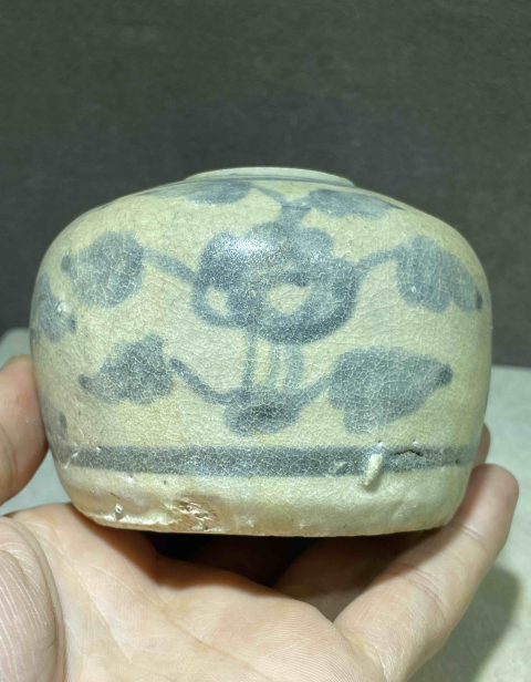 古玩陶瓷明早期青花水盂拍賣,當前價格688元