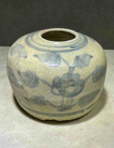 古玩陶瓷明早期青花水盂拍賣,當前價格688元
