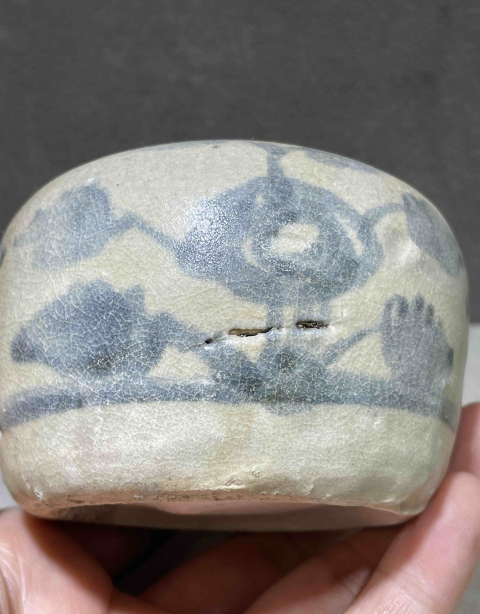 古玩陶瓷明早期青花水盂拍賣,當前價格688元
