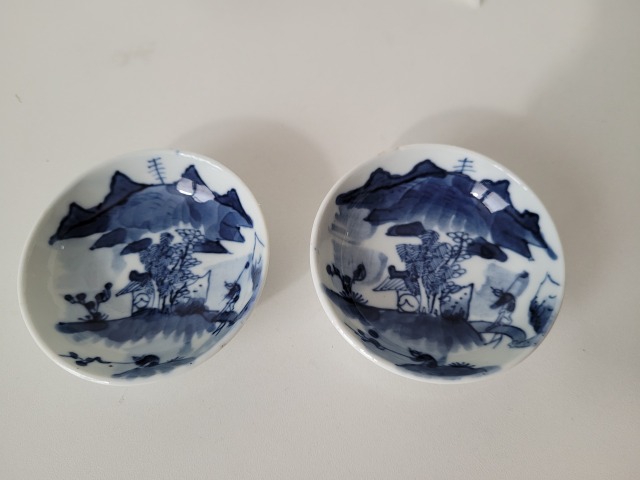 古玩陶瓷晚清樵漁耕讀山水紋青花墨碟拍賣(mài),當(dāng)前價(jià)格1200元