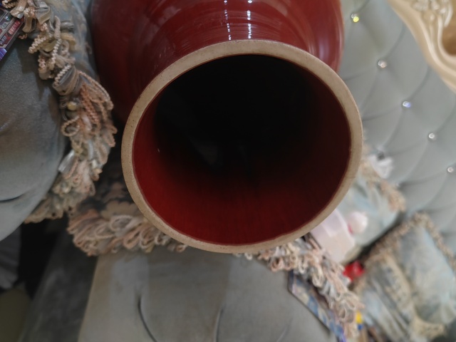 古玩陶瓷乾隆均紅釉羅漢瓶(截口)拍賣，當前價格4600元