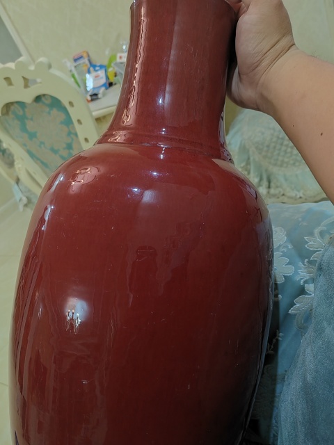 古玩陶瓷乾隆均紅釉羅漢瓶(截口)拍賣，當前價格4600元