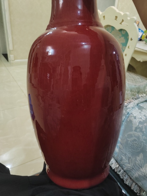 古玩陶瓷乾隆均紅釉羅漢瓶(截口)拍賣，當前價格4600元