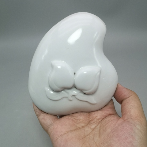 古玩陶瓷創(chuàng)匯壽星白釉瓷硯拍賣,當前價格750元