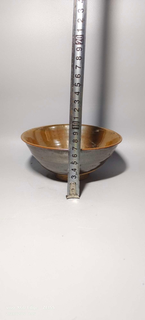 古玩陶瓷元明?紫金釉澀圈大碗拍賣，當(dāng)前價(jià)格999元