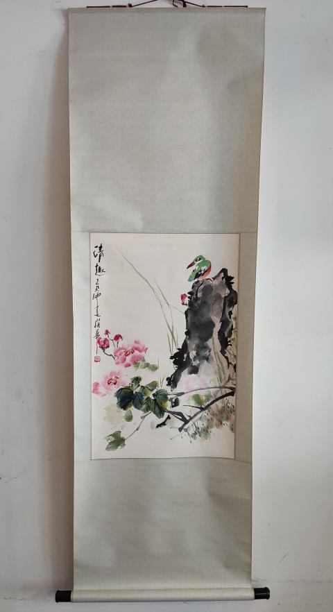 古玩字畫著名演員侯耀華老師清趣手工原裱立軸拍賣,當前價格1988元