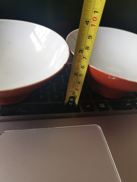 古玩陶瓷民國，礬紅高足碗一對，全品。拍賣，當前價格1666元