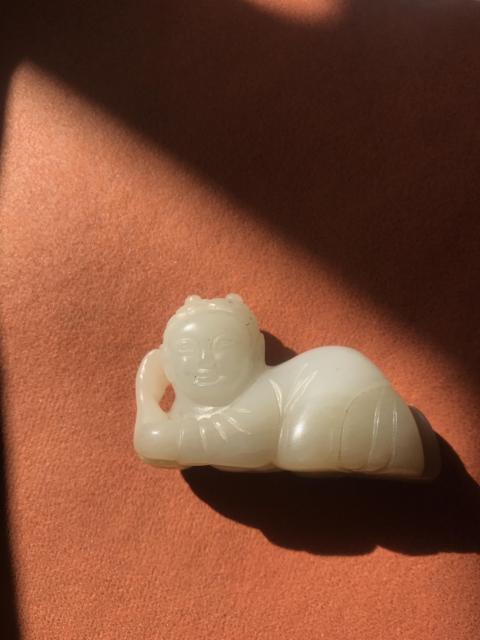 古玩玉器俄料雕童子小擺件拍賣,當前價格300元