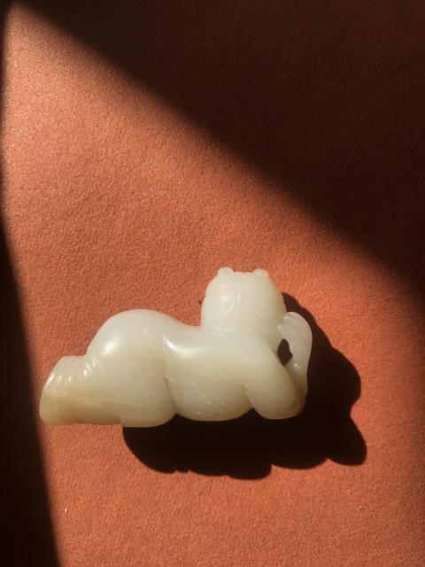 古玩玉器俄料雕童子小擺件拍賣,當前價格300元