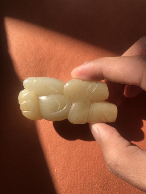 古玩玉器俄料雕童子小擺件拍賣,當前價格300元
