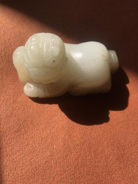 古玩玉器俄料雕童子小擺件拍賣,當前價格300元