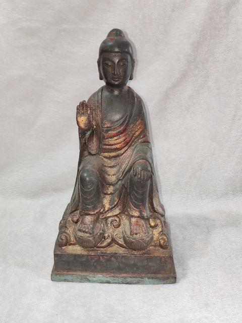 古玩雜項(xiàng)民國銅鎏金如來佛一尊拍賣,當(dāng)前價(jià)格28888元