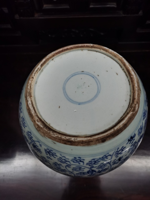 古玩陶瓷清代雍正至乾隆青花罐拍賣，當前價格3000元