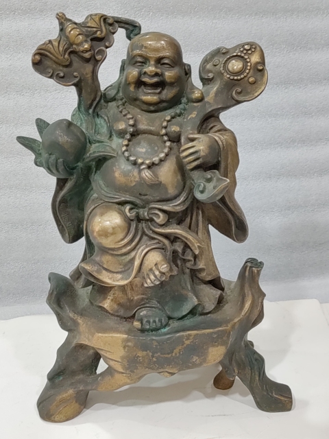 古玩雜項銅彌勒佛擺件拍賣,當前價格688元