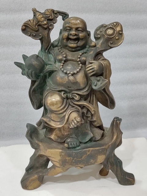 古玩雜項銅彌勒佛擺件拍賣,當前價格688元