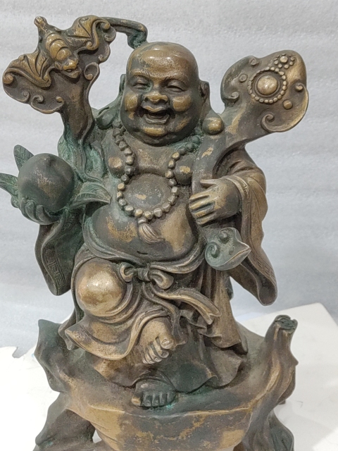 古玩雜項銅彌勒佛擺件拍賣,當前價格688元