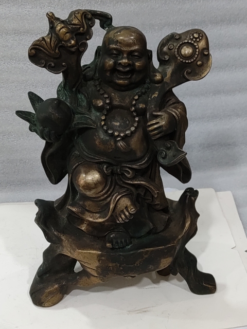 古玩雜項銅彌勒佛擺件拍賣,當前價格688元