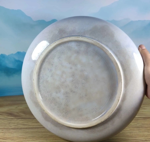 古玩陶瓷花卉紋青花盤拍賣，當前價格350元