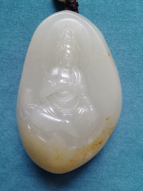 古玩玉器和田玉籽料雕觀音掛墜拍賣,當(dāng)前價(jià)格188888元