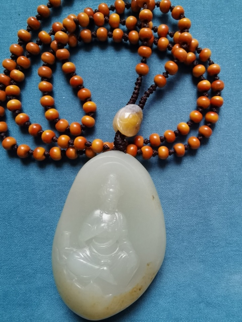 古玩玉器和田玉籽料雕觀音掛墜拍賣,當(dāng)前價(jià)格188888元