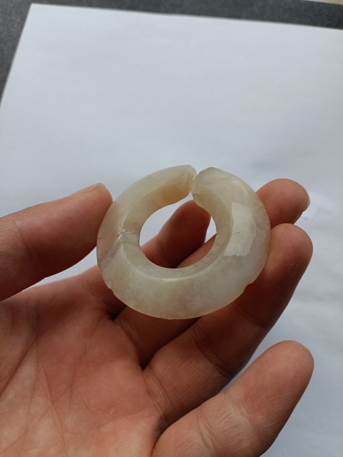 古玩玉器文化期夏家店瑪瑙玦拍賣，當前價格6800元