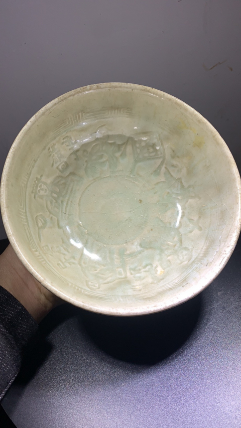 古玩陶瓷明:龍泉青釉碗拍賣,當前價格5600元