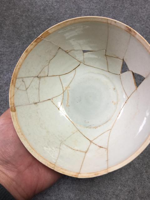 古玩陶瓷湖田窯影青釉刻花碗標本拍賣,當前價格600元