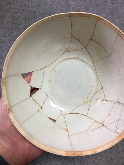 古玩陶瓷湖田窯影青釉刻花碗標本拍賣,當前價格600元